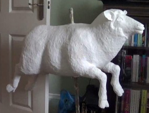 paper mache sheep